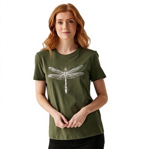 Camiseta Gráfica de Primera Calidad para Mujer, Manga Corta, Estampada, de Algodón, Estilo Casual, Diseño Personalizado, Opciones de Talla, Venta al Por Mayor - Product Image 2