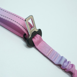 Lunong Eco-Friendly Durable Shock-Absorbing Fashion Dog Leash with <b>Car</b> Safety <b>Hook</b> Reflective Custom Logo Color Heavy Duty Nylon - Product Image 3