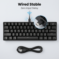 Clavier de jeu mécanique Madlions MAD68 Pro 60HE USB-C RGB rétroéclairé à axe magnétique, touches entièrement remplaçables à chaud, réponse rapide, niveau d'entrée