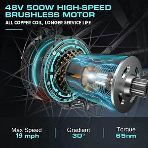 Vélos <span class=keywords><strong>électrique</strong></span>s à suspension intégrale 26 pouces 48V vélo de montagne <span class=keywords><strong>électrique</strong></span> pliable à 21 vitesses - Product Image 2