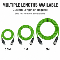 Connecteur de prise aviation femelle SHAN WEI M12 RJ45 X-Type 8 cœurs pour câble Ethernet Cat6, étanche IP67, en cuivre, Guangdong