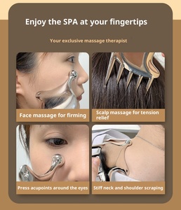 เครื่องนวดหน้า<span class=keywords><strong>ท</strong></span>ำจากโลหะสแตนเลสอเนกประสงค์แปรงหนังศีรษะแปรงสำหรับนวดหน้า<span class=keywords><strong>ท</strong></span>ำจากกระจกที่รองคอ - Product Image 5