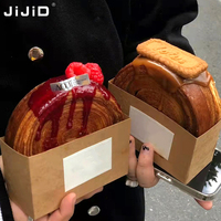 Jijid Opvouwbare Platte Kartonnen Cake Hamburger Sweet Boxes Verpakking Custom Print Shipping Party Desser Food Paper Box