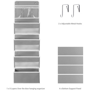 2 in 1 Wall Mount Over Door Hanging Organizer Storage 6-shelf Closet Over the Door Organizer - Product Image 4
