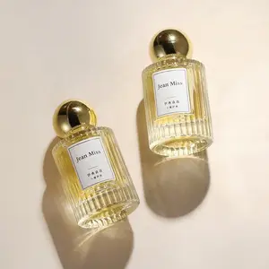 30ml 50ml xi lanh hình dạng sọc thủy tinh hương thơm cổ điển Parfum phun rỗng Nước hoa bao bì chai