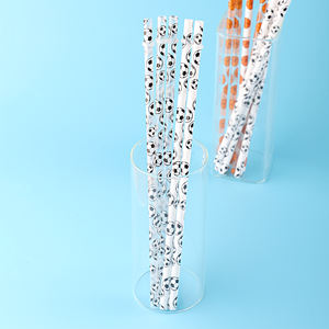 Cannucce da calcio sportive 2022, cannucce in plastica riutilizzabili per lo sport, cannuccia decorativa con design a calcio - Product Image 6