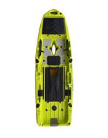 Kayak à pédales Yak Outdoors pour une personne, en HDPE, 2,9 m, sit-on-top, pour la navigation sur les rivières, le surf et la pêche, garantie de 3 ans