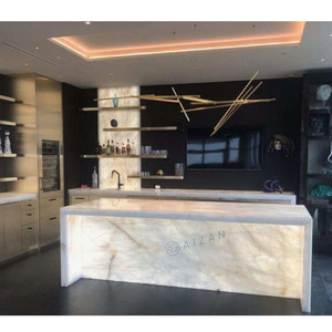 Hiện đại nhà nhỏ quầy <span class=keywords><strong>bar</strong></span> U hình dạng <span class=keywords><strong>LED</strong></span> Onyx mờ đá cẩm thạch Câu Lạc Bộ khách sạn <span class=keywords><strong>LED</strong></span> ánh sáng quầy <span class=keywords><strong>bar</strong></span> thiết kế tùy chỉnh - Product Image 5