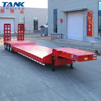 Semi-remorque surbaissée multifonctionnelle 3 ou 4 essieux 60T 80T pour le transport de machines de construction