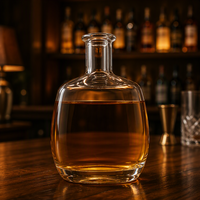 Botol Anggur Kaca Bening 750ml Bahan Berkualitas Tinggi, Wadah Minuman Keras Premium, Botol Kaca Logo Kustom Grosir
