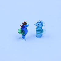 Animaux marins mixtes en verre soufflé à la main, objets décoratifs en forme de poisson dans différents styles pour la décoration de la maison et les amateurs de pêche