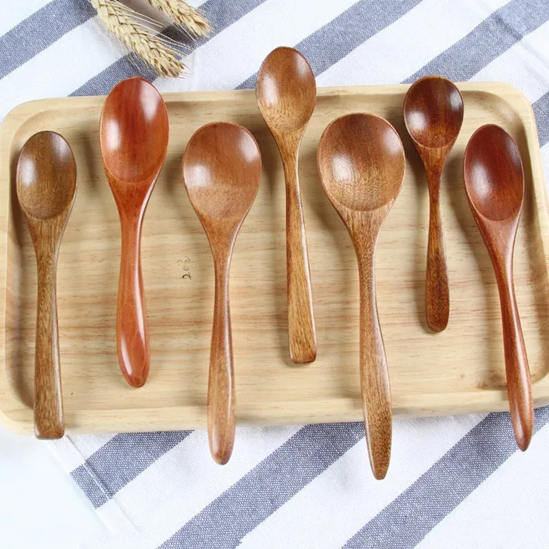 Natuurlijk Gezond Hout Keuken Mengen Roeren Salade Honing Thee Soep Duurzame Lange Steel Houten Lepels