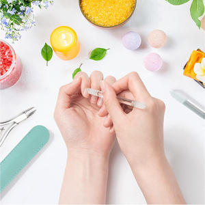 High Quality Mini <b>Nail</b> <b>File</b> Dual Ended Glass Etched Surface Cuticle Pusher Double-Sided Manicure Stick GZ RTS Bulk Mixed Order - Product Image 3