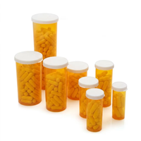 Frasco de Plástico con Tapa a Presión para Medicamentos, Contenedor de Plástico para Almacenamiento de Píldoras y Cilindros de Medicina