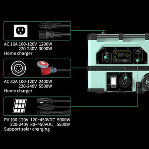 Estación de Energía <span class=keywords><strong>Solar</strong></span> para el Hogar, UPS, Estación de Energía Portátil <span class=keywords><strong>Solar</strong></span> de 5000w para Exteriores - Product Image 2