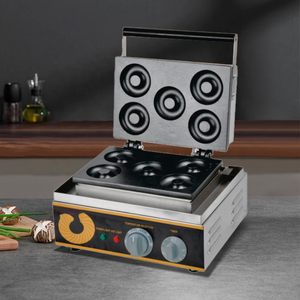 Haute qualité chauffage électrique Commercial en acier inoxydable Mini Vertical rond nid d'abeille Double Pro gaufrier Machine rotative - Product Image 6