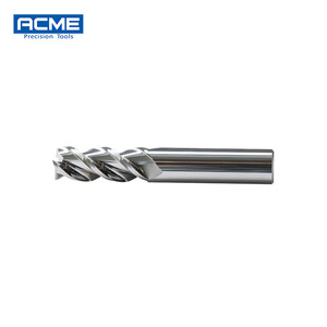 Fraise à queue en carbure ACME Factory CNC pour aluminium, finition haute brillance, 3 cannelures - Product Image 3