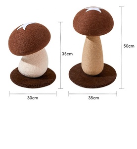 Mushroom <strong>Cat</strong> <strong>Scratching</strong> <strong>Post</strong> Sisal <strong>Wrapped</strong> <strong>Cat</strong> Scratcher with Natural Wood Base for Indoor <strong>Cats</strong> Kittens - Product Image 6