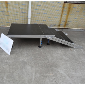 Scène extérieure portable à hauteur réglable, en aluminium, avec montage facile, plateforme antidérapante, certifiée CE, vente chaude - Product Image 4