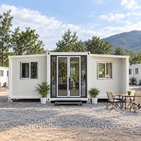 Maison conteneur modulaire extensible de luxe à assemblage rapide, structure renforcée et étanche pour l'hébergement touristique préfabriqué