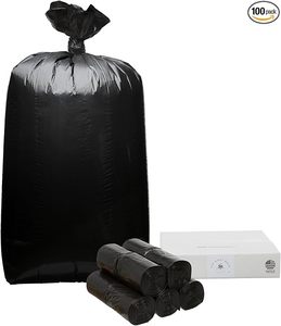 Bolsas de Basura Negras Resistentes de 55-60 Galones, Precio de Fábrica, 0.8$/rollo, 10 Unidades por Rollo, Bolsas Grandes para Basura Comercial - Product Image 6
