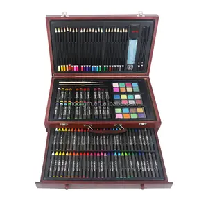 new Art Set 140 Pieces Deluxe Art Set in Wooden Case For Painting & Drawing Set Professional Art Kit for kids