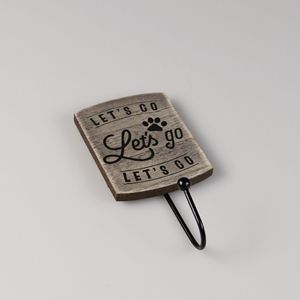 Perro mamá regalo huellas madera perro Correa gancho para suspensión vamos a ir por un paseo señal - Product Image 5