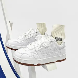自有品牌运动鞋标志定制白色休闲男鞋奢华设计师回收材料白鞋
