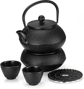 Energinox Traditionelle Antike Japanische Schwarze Teekanne Gusseisen Tee tasse Set