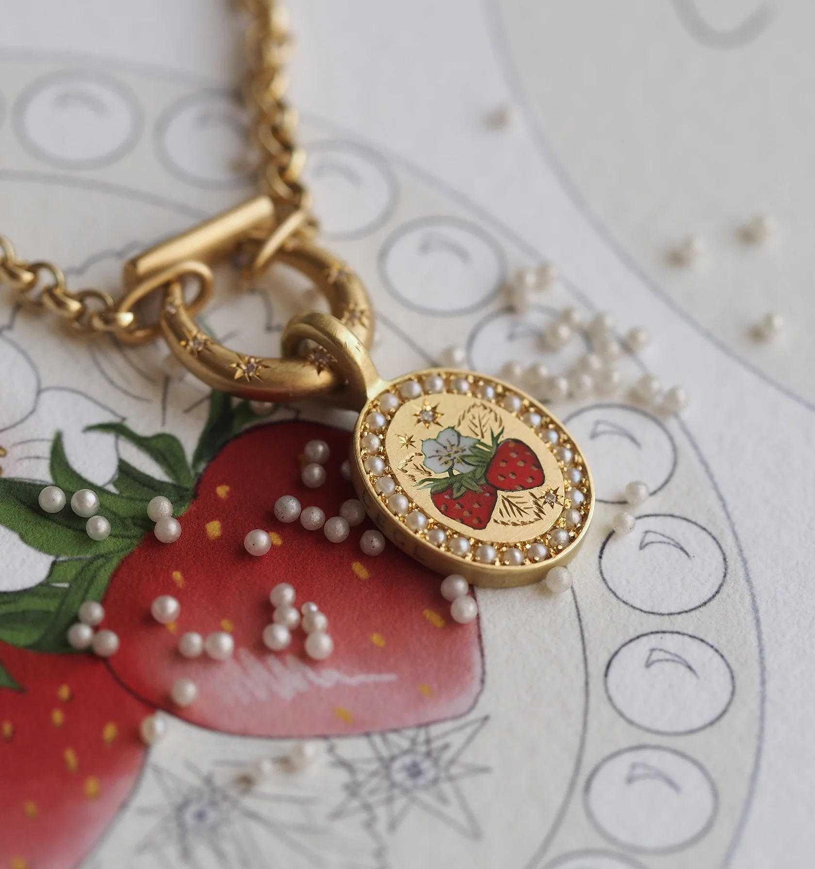 สตรอเบอร์รี่-[หัวเข็มขัดรูปตัวยูด้านเดียว]