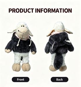 Peluche mouton avec capuche de <span class=keywords><strong>loup</strong></span>, costume de <span class=keywords><strong>loup</strong></span> amovible, animal en peluche <span class=keywords><strong>agneau</strong></span> pour cadeau original <span class=keywords><strong>et</strong></span> décoration de chambre - Product Image 1