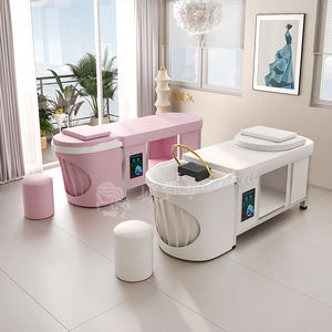 Multifunktionales Waschbecken für Schönheitssalons, Rosa Wasserzirkulation Thai-<span class=keywords><strong>Massage</strong></span> Shampoo-Spa-Liege, Haarwaschstuhl, Kopftherapie-Spa-Bett - Product Image 3