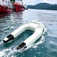 Robot Penyelamat Air JINSUMEI JSM260904 yang Dikendalikan Jarak Jauh, Pelampung Penyelamat Plastik Bentuk-U yang Dibuat dengan Teknik Rotomolding