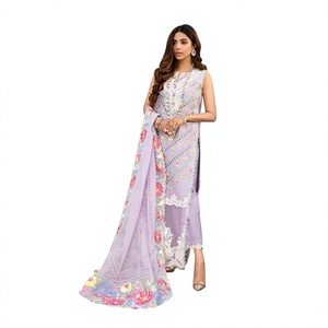 Vestido Tradicional Indio-Pakistaní Salwar Kameez de Seda para Mujer, Largo Regular, Reversible, Corte Regular, para Bodas y Fiestas - Product Image 2