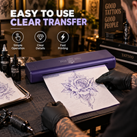Imprimante de pochoirs de tatouage multi-interfaces en plastique pour la création de motifs de tatouage avec logo personnalisé - Écologique et légère