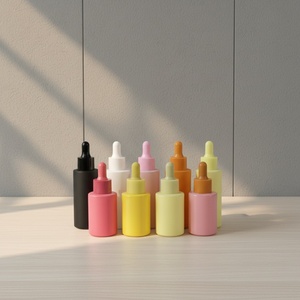 Skin Care Serum Glass Cosmetic Dropper Bottle Gradient Color Glossy Pink Green 30ml 50ml - Product Image 5
