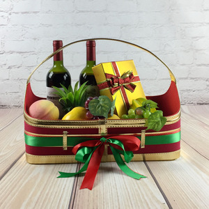 Giá rẻ tùy chỉnh bán buôn da Quà Tặng Giỏ rỗng Christmas Quà Tặng Giỏ cản trở - Product Image 4