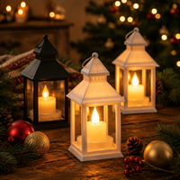 Lanterne à vent vintage de Noël, lanterne à vent carrée, lampe à huile, décoration de table