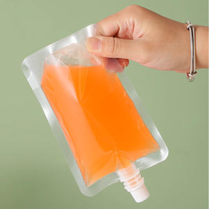 Bolsa Transparente Reutilizable para Bebidas Congeladas de PET con Cierre Hermético, Bolsa de Plástico de Grado Alimenticio con Cierre para Cerveza - Product Image 5