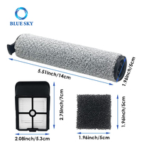Kit d'accessoires pour aspirateur sans fil HEPA, brosse à rouleaux, filtre HEPA, 1630733, compatible avec Bis Sells TurboClean Hard Floor 3548 REDKEY W12, aspirateur sec et humide