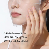 Masque en tissu à la vitamine C éclaircissant pour peaux ternes et jaunâtres, à l'acide kojique, visage et nez, 25 ml, OEM, marque privée