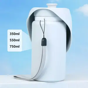 Oem ODM Pet Silicone chai tùy chỉnh xách tay Trọng lượng nhẹ có thể gập lại Silicone du lịch Dog Water Dispenser chai cho ngoài trời