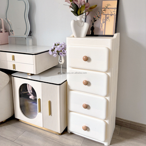 VSUCH Commode à tiroirs modulaire empilable <span class=keywords><strong>en</strong></span> plastique, organisateur de rangement DIY à assembler pour vêtements de bébé, jouets d'enfants et articles divers du quotidien - Product Image 6