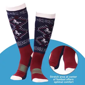 Chaussettes hautes de randonnée épaisses et confortables en laine pour dames Chaussettes longues pour bottes thermiques confortables pour le ski