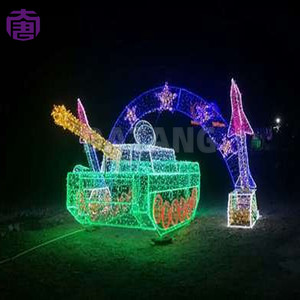 Luces Decorativas LED de Navidad para Exteriores de Alta Calidad IP65, Espectáculo de Luces Temáticas Personalizadas, Tren 3D Colorido, Decoración Festiva - Product Image 6