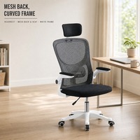 Chaise de bureau ergonomique en maille pour entreprise, maison, étudiant, réglable, pivotante, relevable