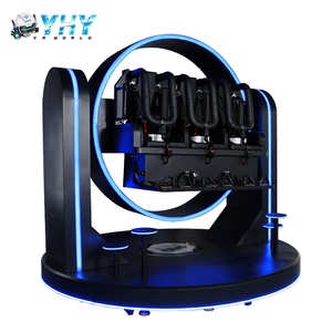 Simulador VR 360 Comercial <span class=keywords><strong>de</strong></span> 3 Asientos, Juego Multijugador <span class=keywords><strong>de</strong></span> Montaña Rusa Voladora 9D VR, Equipo para Parques Temáticos - Product Image 1