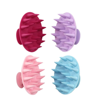 Brosse de lavage capillaire en caoutchouc souple, brosse de massage et de nettoyage, peigne ovale pour adultes, brosse de lavage capillaire à dents souples