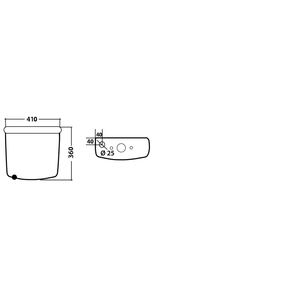 Grand pot de fleurs auto-arrosant de luxe à motif de fougère, écologique, pièce unique avec motif carré pour utilisation au sol - Product Image 2