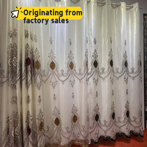 Bán buôn giá rẻ đẹp Sheer Thêu Hai Lớp Thiết kế nhà valance rèm cửa dệt cho Cửa Sổ Phòng rèm - Product Image 2